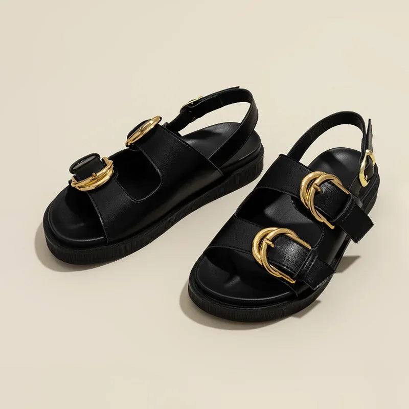 Designer Buckle Sandals