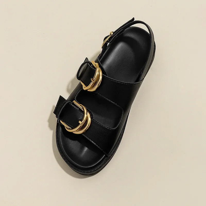 Designer Buckle Sandals